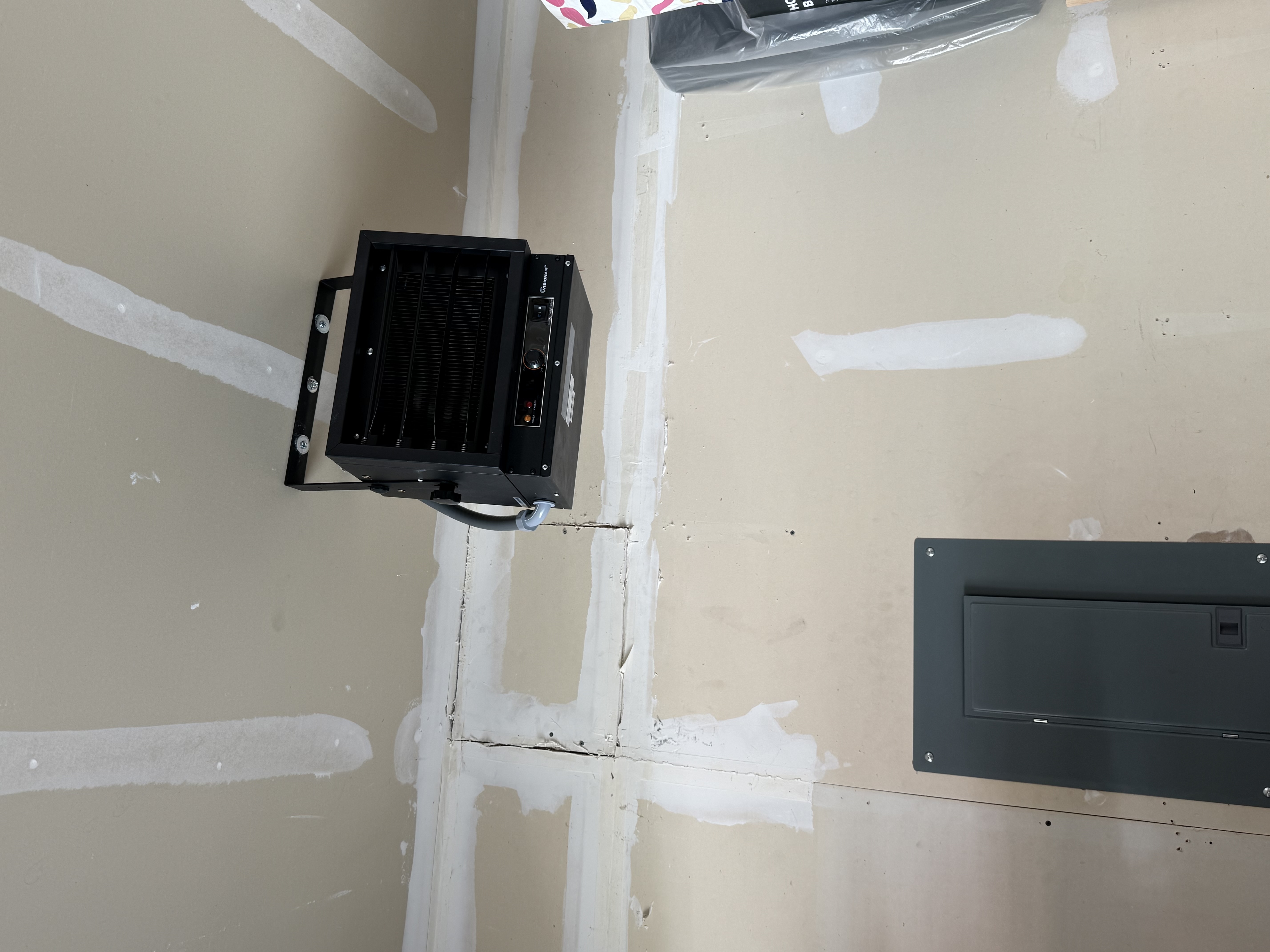 Garage heater electrical installation by Voltura Power Group